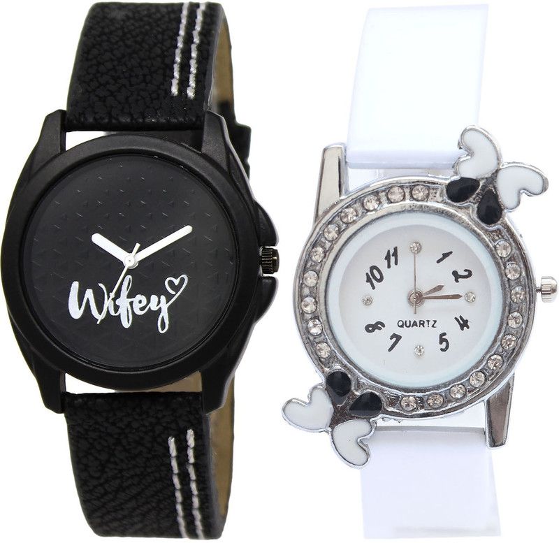Analog Watch - For Women Classical Quartz Wife And Butterfly Black And White Color Combo Watch (GL234-G102) For Girls And Women