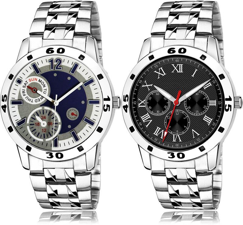 Analog Watch - For Men Modish Fancy 2 Watch Combo For Boys And Men - B666-(73-S-19)