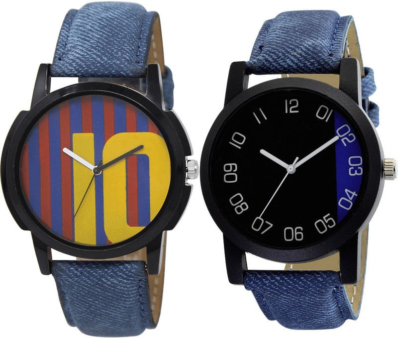 combo watch Analog Watch - For Girls Latest Rich Messi Football Analogue Blue Color Boys And Men Watch - BL46.10-B37 (Combo Of 2 )