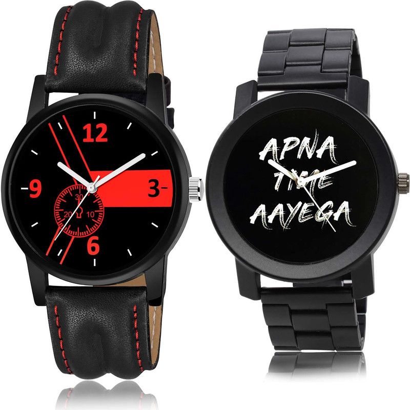 combo watch Analog Watch - For Boys & Girls Modern Designer Apna Time Aayega Chain Watch Watch - B680-B415 (Combo Of 2 )