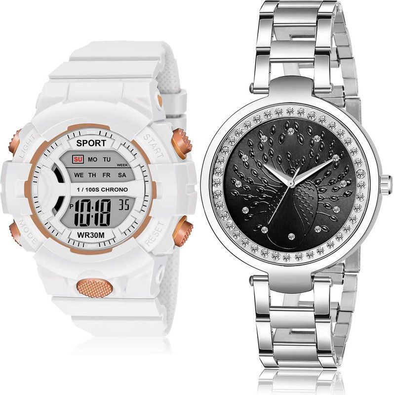 Analog-Digital Watch - For Girls Latest Exclusive 2 Watch Combo For Women And Girls - DG37-GM206
