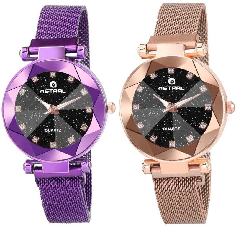 Analog Watch - For Girls PURPLEROSEGOLD01