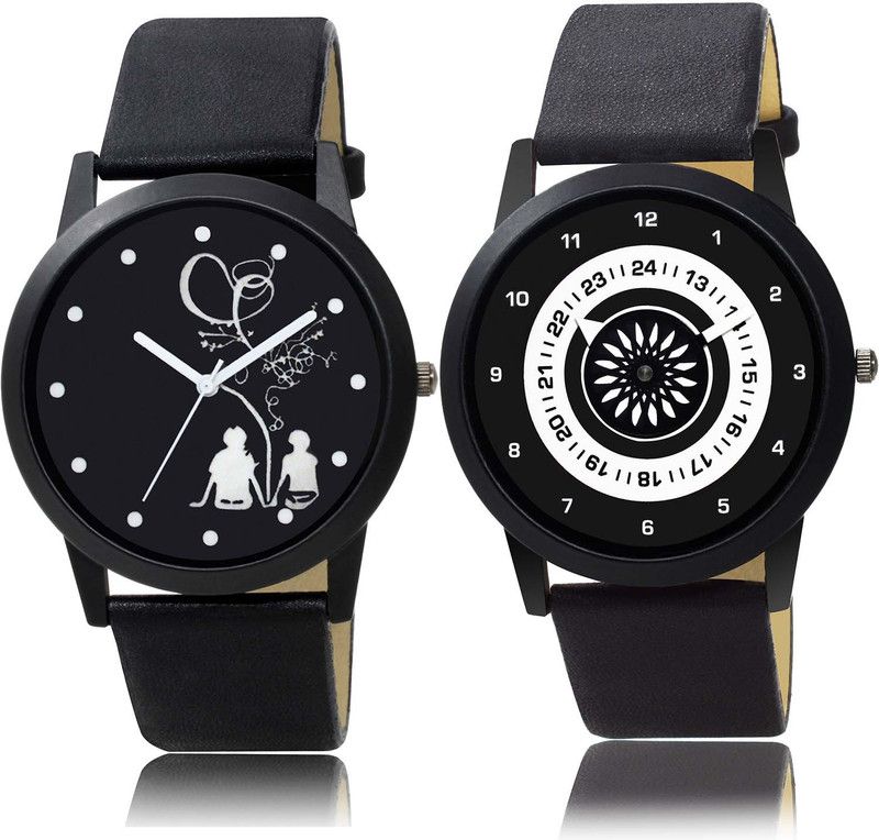 combo watch Analog Watch - For Men New Stylish Couple Love Chain And Speedometer Combo Watch For Boys And Men - BO46-B386