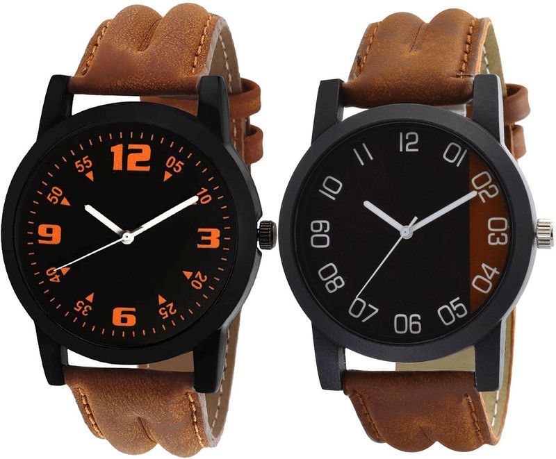 combo watch Analog Watch - For Girls Treading Love Analogue Brown Color Boys And Men Watch - B15-B36 (Combo Of 2 )