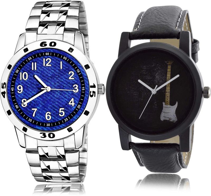 combo watch Analog Watch - For Boys Latest Fashion Chain Watch And Guitar Watch - B795-B35 (Combo Of 2 )