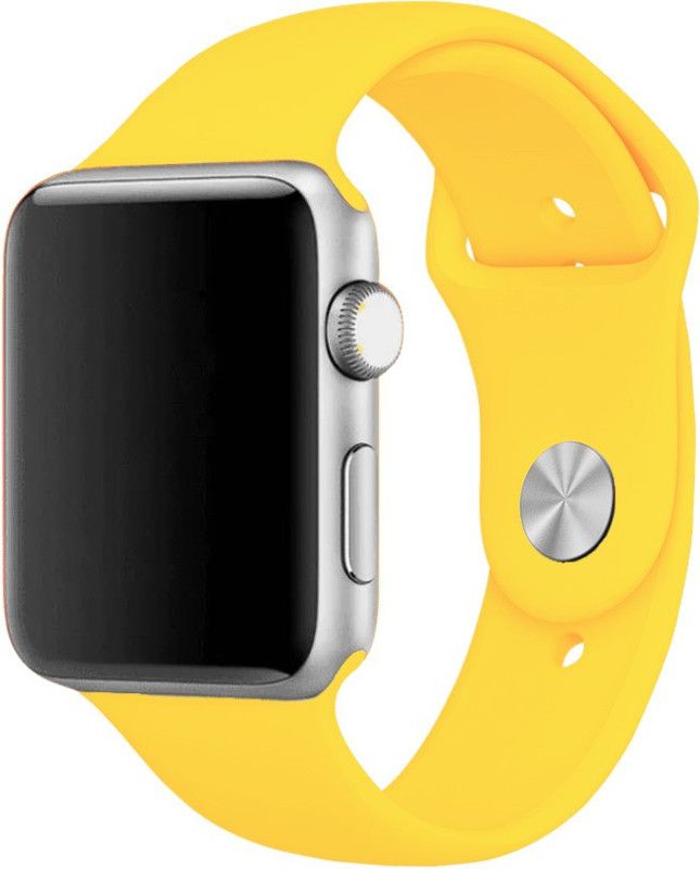 Replacement Watch Straps for i Watch - 42/44/45MM, Yellow 45 mm Silicone Watch Strap  (Yellow)