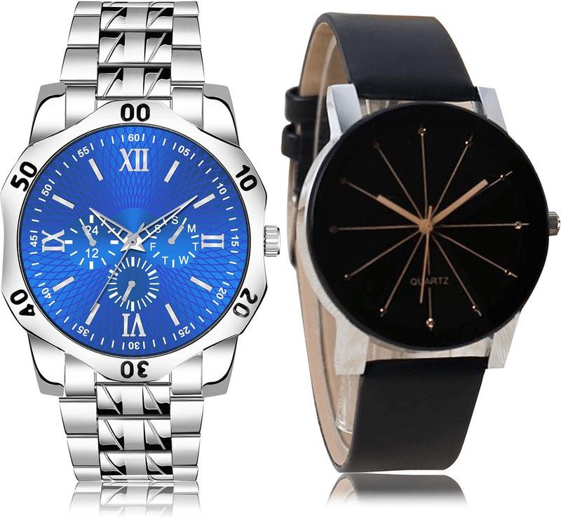 combo watch Analog Watch - For Men Best Minimal Chain And Crystal 2 Watch Combo For Boys And men - BM405-B51