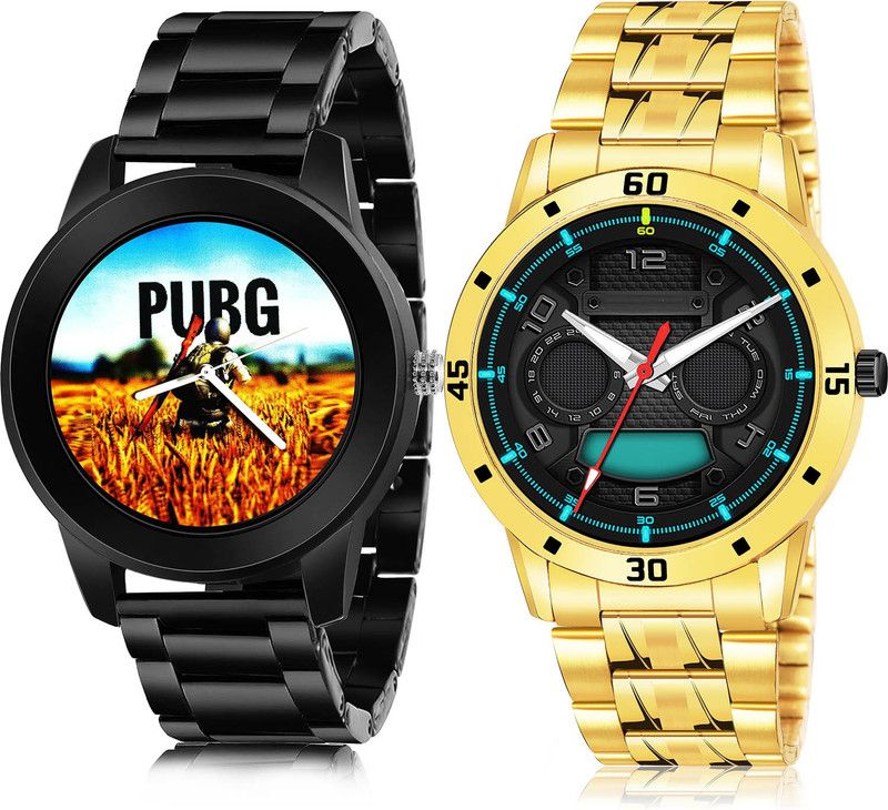 Analog Watch - For Men Modern 3D Design 2 Watch Combo For Boys And Men - B489-(58-S-21)