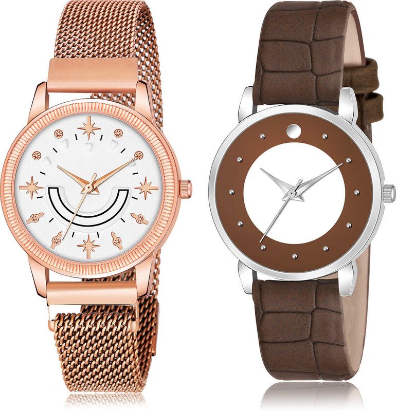 Analog Watch - For Girls Latest Collegian 2 Watch Combo For Women And Girls - GW70-GM338