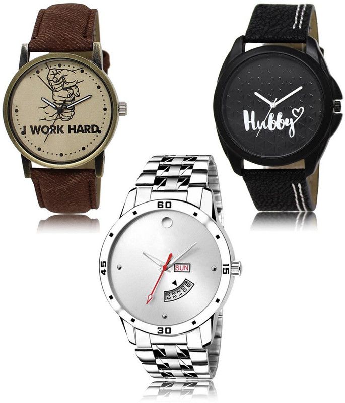 Stylish Attractive Professional Designer Combo Analog Watch - For Men LR-29-31-103 Hot Selling Premium Quality Collection Latest Set of 3
