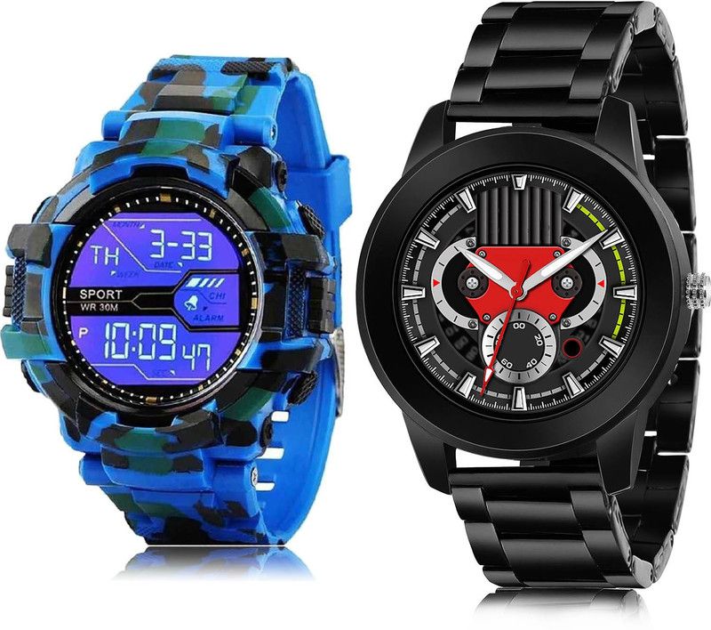 Analog-Digital Watch - For Men Classical Designer 2 Watch Combo For Boys And Men - BC16-(29-S-20)
