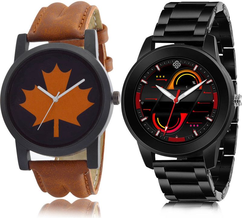 Analog Watch - For Men Classical Heart 2 Watch Combo For Boys And Men - B34-(1-S-20)