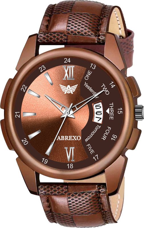 Dial Brown Strap Date Functioning Watch For Boys Analog Watch - For Boys Abx8089-BR Brown