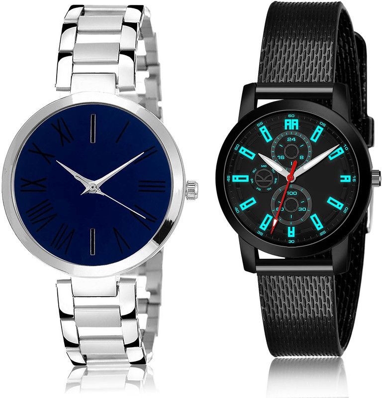 Analog Watch - For Girls New Heart 2 Watch Combo For Women And Girls - G298-(63-L-10)