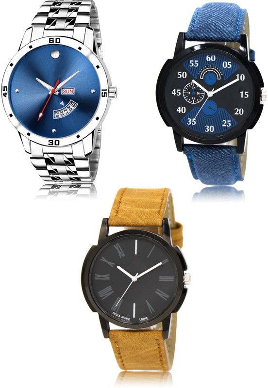 New latest Designer Combo of 3 Analog Watch - For Men 105-02-19