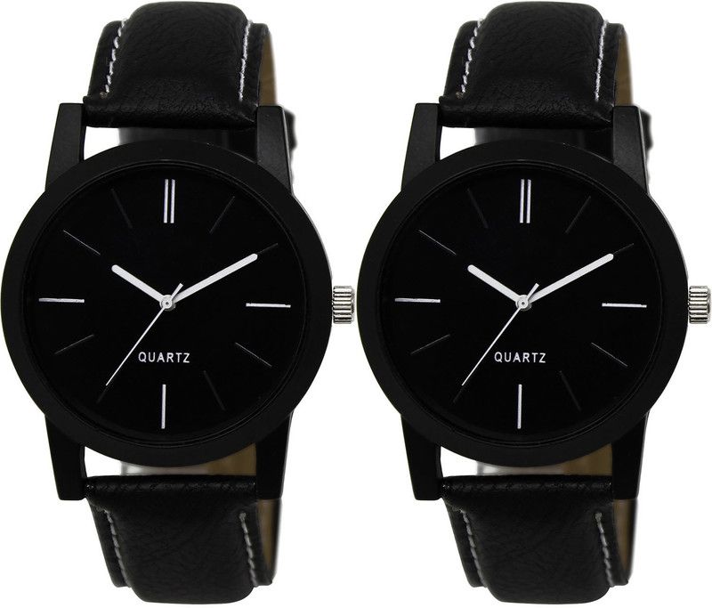 combo watch Analog Watch - For Girls New Branded Love Dad Analogue Black Color Boys And Men Watch - BL46.5-BL46.5 (Combo Of 2 )