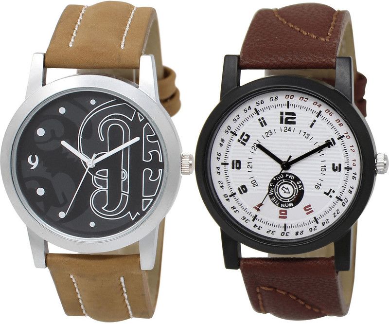 combo watch Analog Watch - For Girls Brand New Professional Analogue Brown Color Boys And Men Watch - BL46.14-BL46.11 (Combo Of 2 )