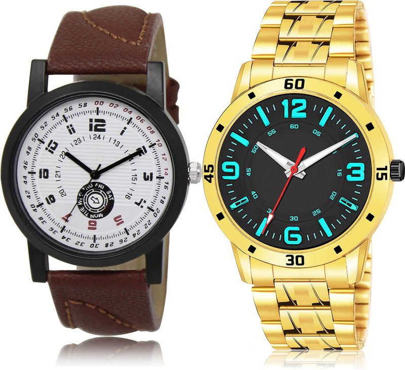 Analog Watch - For Men Modish Heart 2 Watch Combo For Boys And Men - BL46.11-(46-S-21)