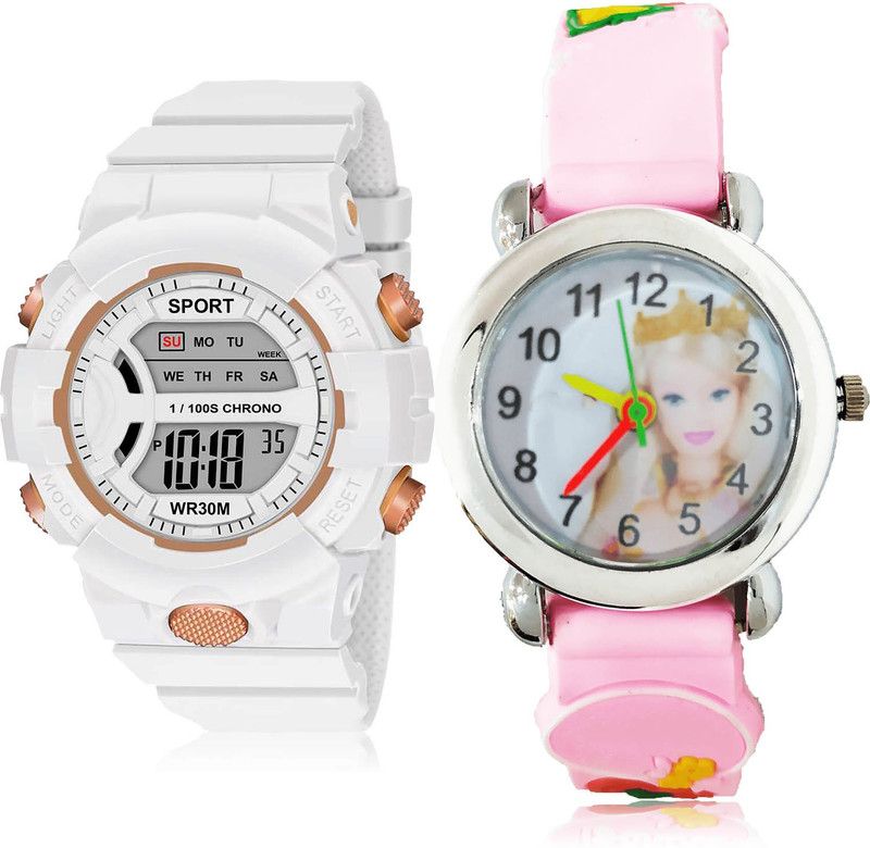 Analog-Digital Watch - For Women Modish Love 2 Watch Combo For Women And Girls - DG37-G322