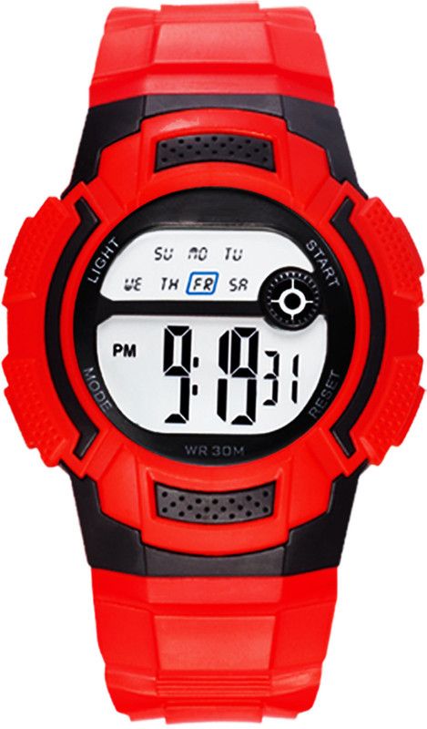 Dual Color Tough Body Alarm Multi-functions Digital Watch - For Boys & Girls KMR85651127-Hot Red