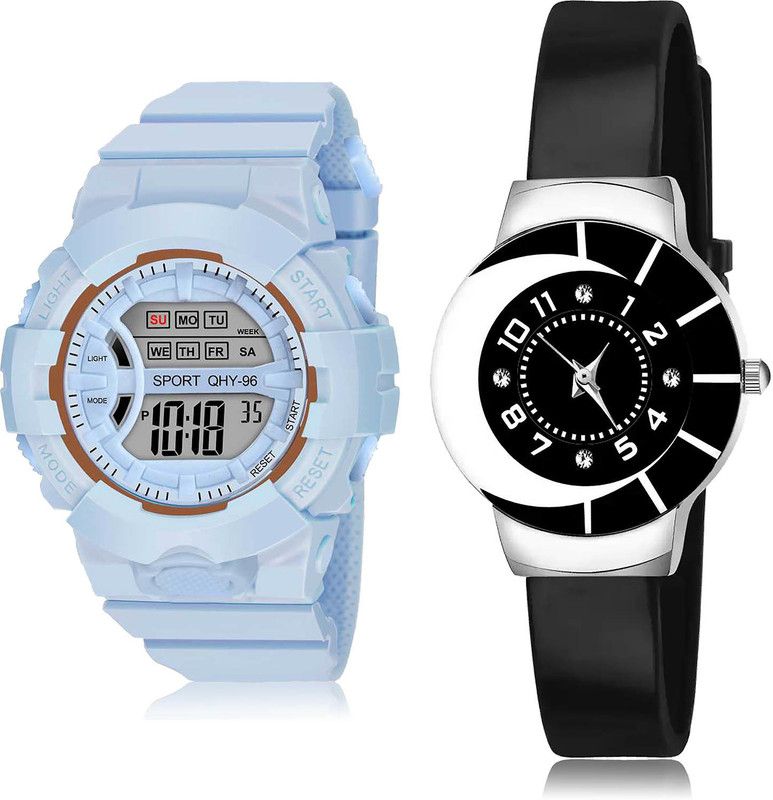 Analog-Digital Watch - For Girls Modern Quartz 2 Watch Combo For Women And Girls - DG34-G8