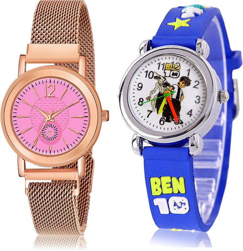 Analog Watch - For Women Contemporary 3D Design 2 Watch Combo For Women And Girls - GW41-GC92