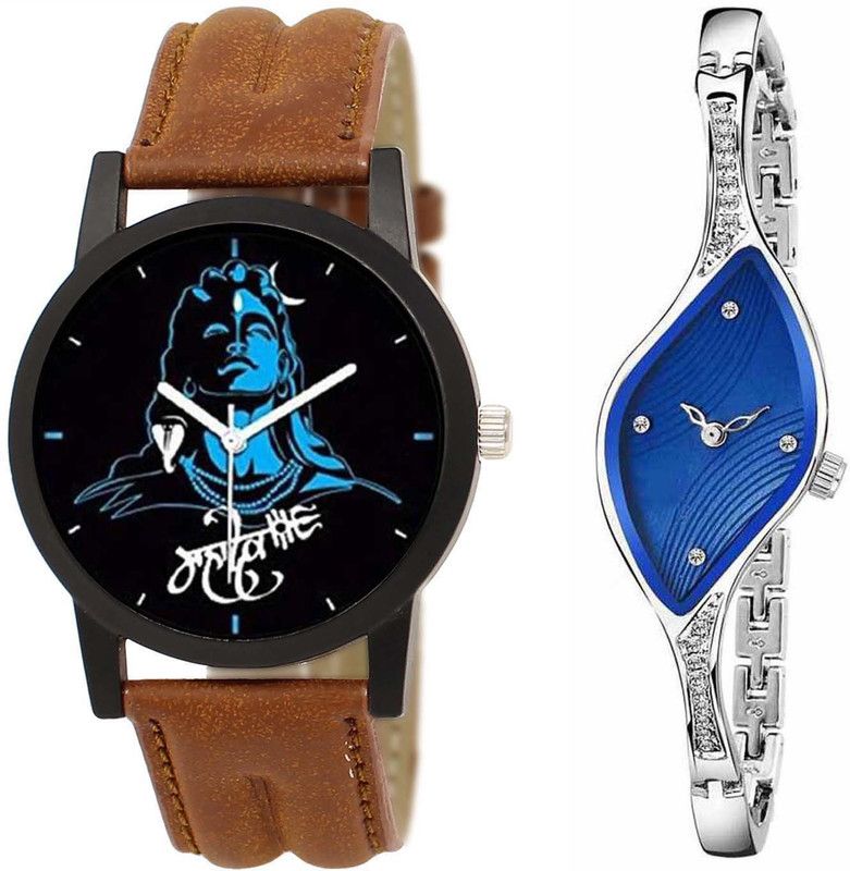 BLUE PRI. LR1 B. & RAGA BLUE Analog Watch - For Men & Women NILKANTH MAHADEV COMBO WATCH FOR MEN AND WOMEN