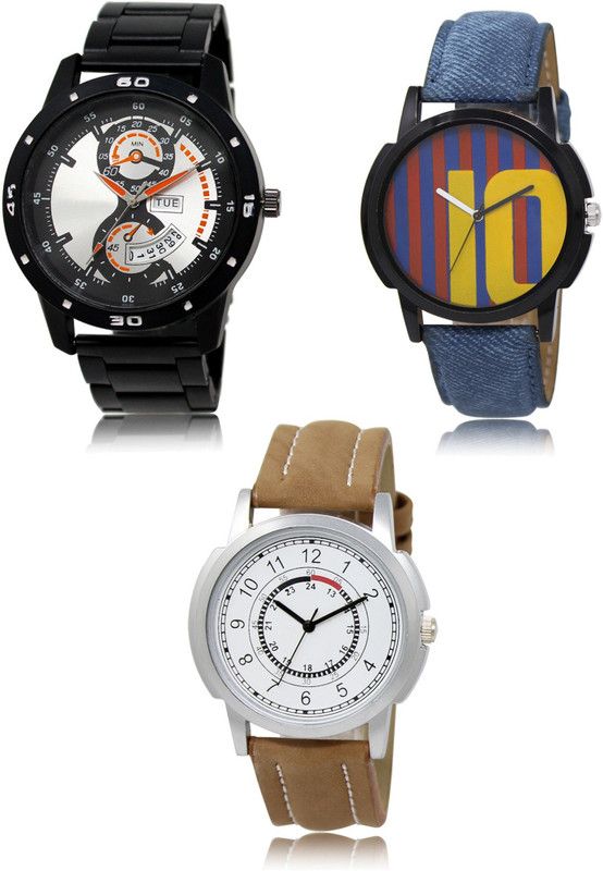 New latest Designer Combo of 3 Analog Watch - For Men 107-10-17
