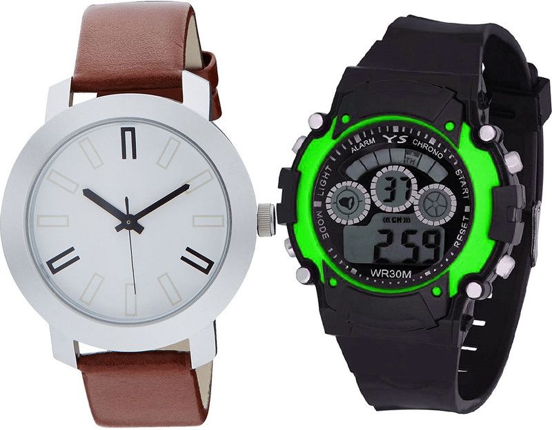 combo watch Analog Watch - For Girls Contemporary Formal Kids Analogue Brown And Black Color Boys And Men Watch - B44-B3 (Combo Of 2 )