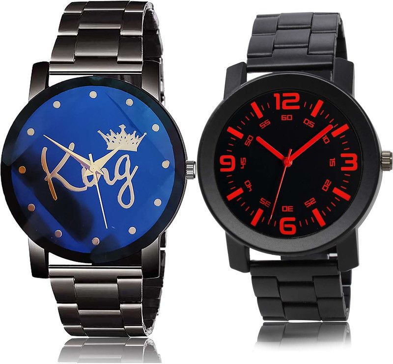 combo watch Analog Watch - For Boys Best Fancy King Chain And Chain Watch Combo Watch For Boys And Men - BC11-B704