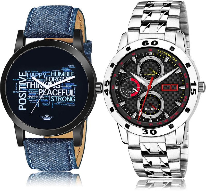 Analog Watch - For Men Contemporary High Quality 2 Watch Combo For Boys And Men - BL46.60-(60-S-19)