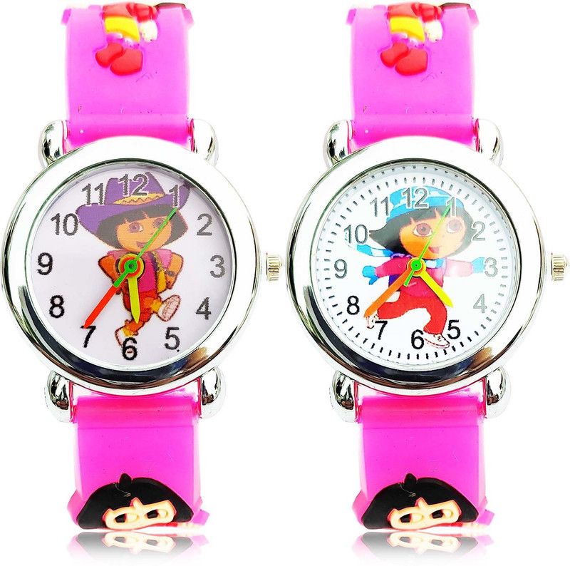 combo watch Analog Watch - For Women Treading Present Dora The Explorer Kids 2 Watch Combo For Girls And Women - GC191-GC197