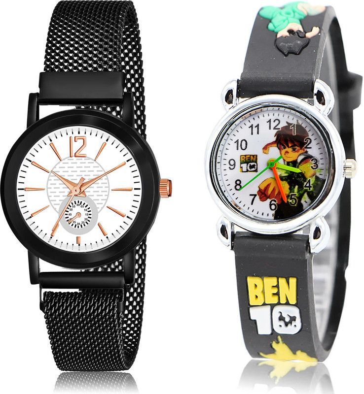 Analog Watch - For Girls Brand New Heart 2 Watch Combo For Women And Girls - GW37-GC87