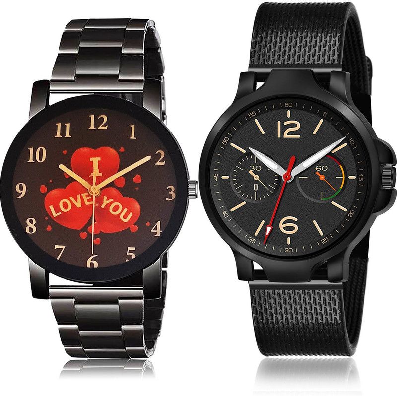 Analog Watch - For Men Contemporary Branded 2 Watch Combo For Boys And Men - BCPL22-(64-S-10)