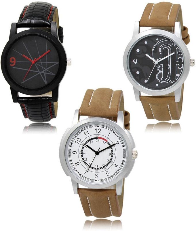 New latest Designer Combo of 3 Analog Watch - For Men LR-08-14-17