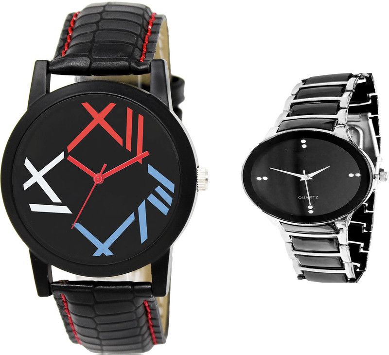 combo watch Analog Watch - For Girls Latest Analogue Analogue Black Color Boys And Men Watch - BL46.12-B68 (Combo Of 2 )