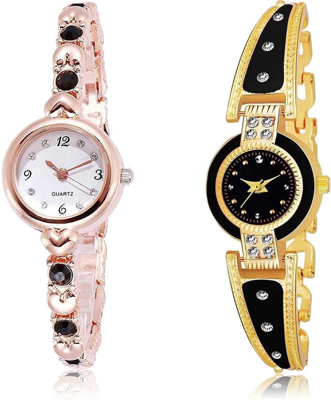combo watch Analog Watch - For Girls New Collegian Stone And Royal Rajwadi Combo Watch For Girls And Women - G455-G444