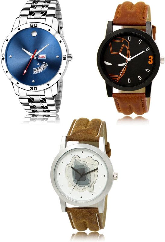 New latest Designer Combo of 3 Analog Watch - For Men 105-04-09
