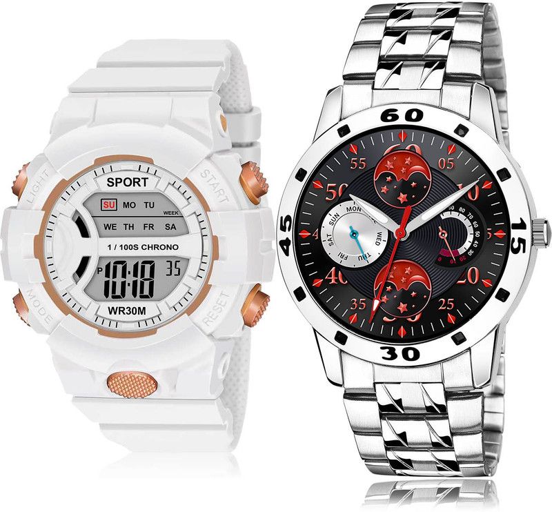 Analog-Digital Watch - For Boys Modish Fancy 2 Watch Combo For Boys And Men - DG37-(50-S-19)