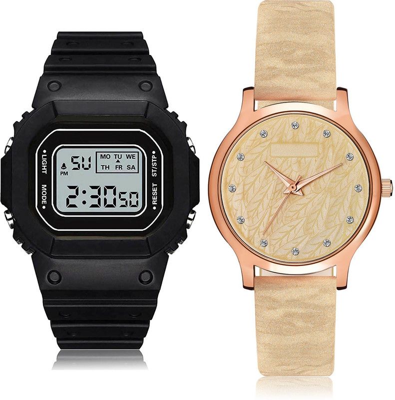Analog-Digital Watch - For Girls Latest Quartz 2 Watch Combo For Women And Girls - DG28-GM332