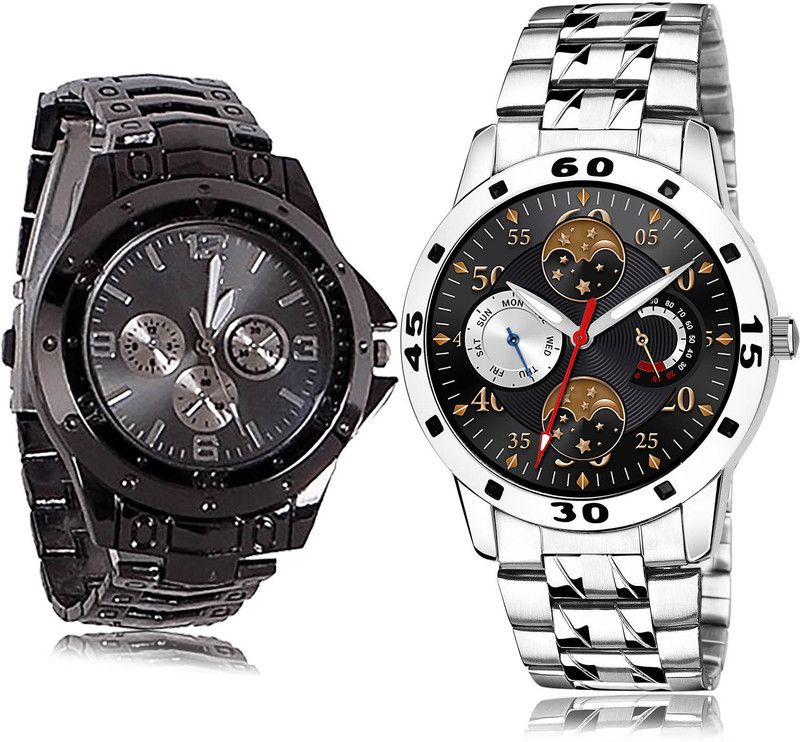 Analog Watch - For Men Latest Fancy 2 Watch Combo For Boys And Men - B70-(49-S-19)