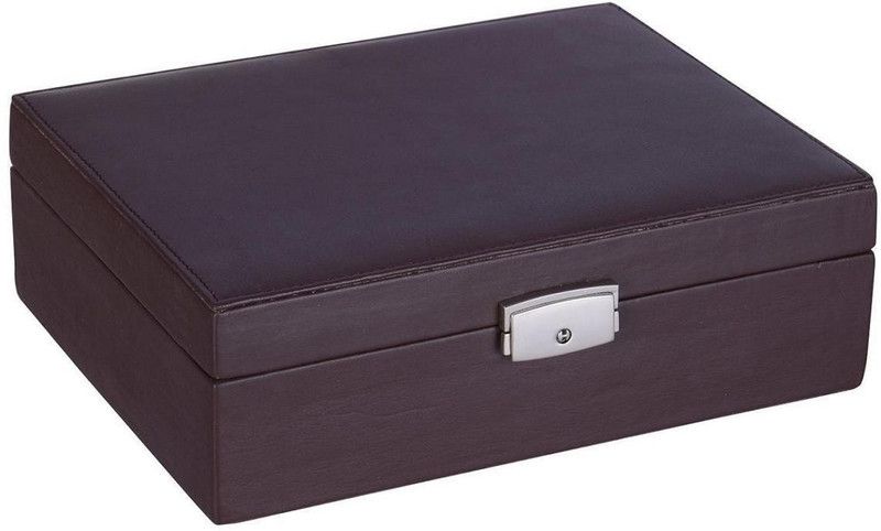 New Squre Watch Box Watch Box  (Brown, Holds 6 Watches)