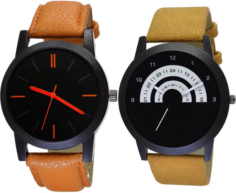 combo watch Analog Watch - For Girls New Wrist Analogue Brown Color Boys And Men Watch - B112-B49 (Combo Of 2 )