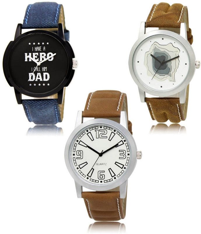 New latest Designer Combo of 3 Analog Watch - For Men LR-07-09-15