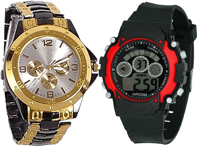 combo watch Analog Watch - For Girls Classical Unique Kids Analogue Black Color Boys And Men Watch - B73-B5 (Combo Of 2 )