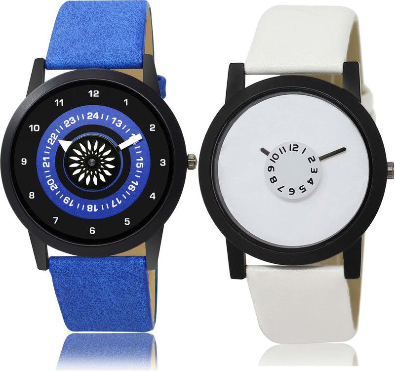 combo watch Analog Watch - For Boys Best Gift Speedometer Blue And White Color Boys And Men Watch - B385-BL46.26 (Combo Of 2)