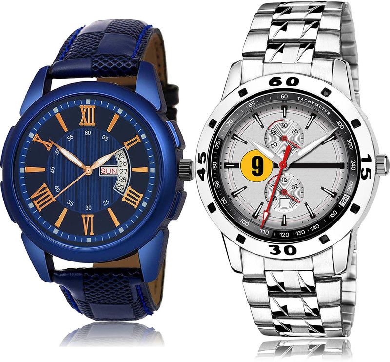 Analog Watch - For Men Contemporary Analogue 2 Watch Combo For Boys And Men - BRM1-(55-S-19)