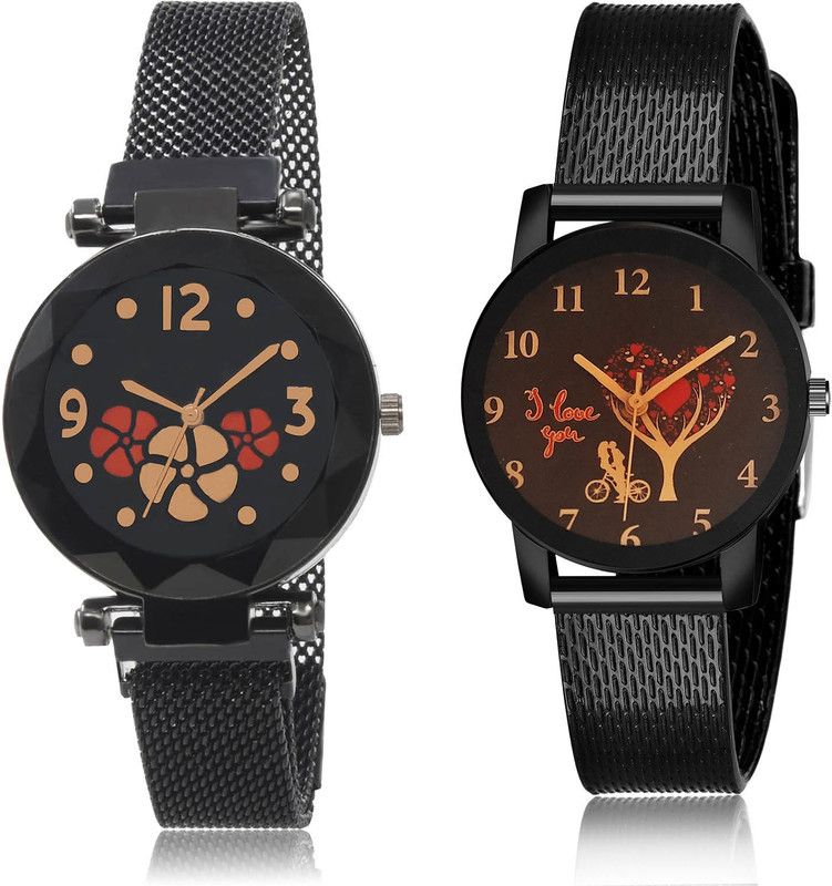 Analog Watch - For Women Contemporary Heart 2 Watch Combo For Women And Girls - G652-G531