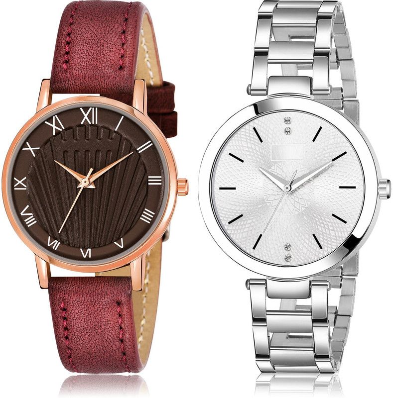 Analog Watch - For Girls Brand New Heart 2 Watch Combo For Women And Girls - GW49-GM202