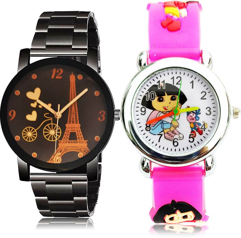 Analog Watch - For Boys Modish Valentine 2 Watch Combo For Boys And Men - BCPL10-BK193